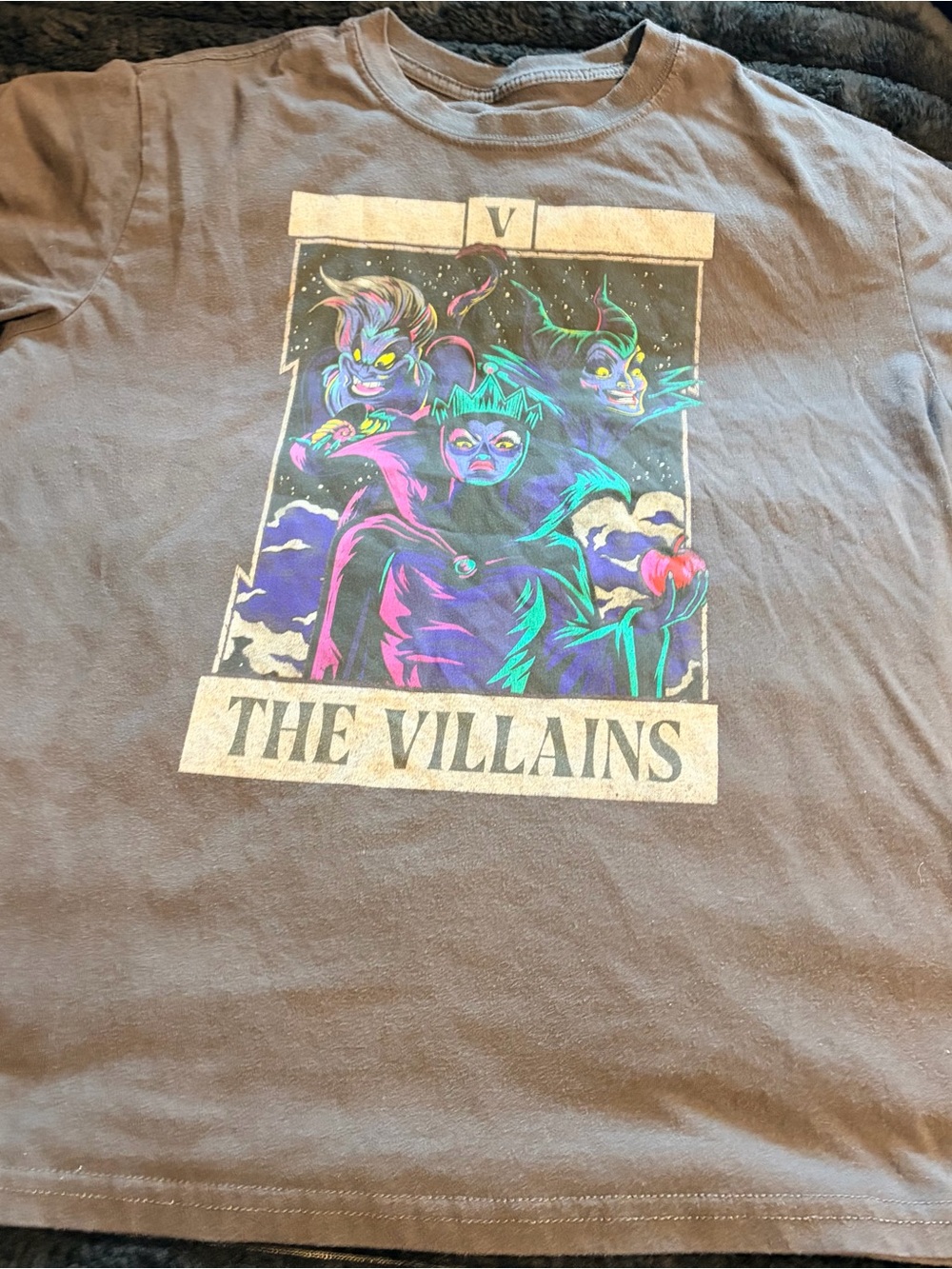 Disney Villains Graphic Tee - Black with Neon Accents